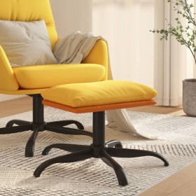 Reposapiés tela y cuero sintético amarillo mostaza 60x60x36 cm de vidaXL, Otomanas - Ref: Foro24-341614, Precio: 31,69 €, Des...