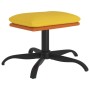 Reposapiés tela y cuero sintético amarillo mostaza 60x60x36 cm de vidaXL, Otomanas - Ref: Foro24-341614, Precio: 31,69 €, Des...