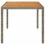 Mesa de jardín superficie madera acacia ratán gris 150x90x75cm en Mesas de jardín | Comprar online en Foru.es