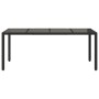 Mesa de jardín superficie de vidrio ratán PE negro 190x90x75 cm en Mesas de jardín | Comprar online en Foru.es