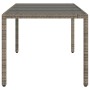 Mesa de jardín superficie de vidrio ratán PE gris 190x90x75 cm en Mesas de jardín | Comprar online en Foru.es