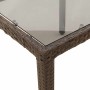 Mesa de jardín superficie de vidrio ratán PE marrón 190x90x75cm en Mesas de jardín | Comprar online en Foru.es