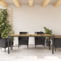 Mesa de jardín superficie madera acacia ratán negro 190x90x75cm en Mesas de jardín | Comprar online en Foru.es