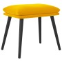 Reposapiés de terciopelo amarillo mostaza 45x29,5x35 cm de vidaXL, Otomanas - Ref: Foro24-341511, Precio: 33,83 €, Descuento: %