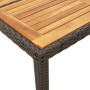 Mesa de jardín superficie madera acacia ratán negro 190x90x75cm en Mesas de jardín | Comprar online en Foru.es