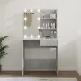 Tocador con LED color gris hormigón 74,5x40x141 cm de vidaXL, Tocadores para dormitorios - Ref: Foro24-808805, Precio: 88,84 ...