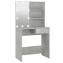 Tocador con LED color gris hormigón 74,5x40x141 cm de vidaXL, Tocadores para dormitorios - Ref: Foro24-808805, Precio: 90,00 ...