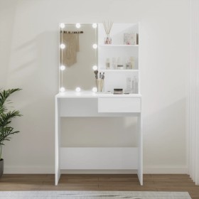Tocador con LED blanco 74,5x40x141 cm de vidaXL, Tocadores para dormitorios - Ref: Foro24-808801, Precio: 94,03 €, Descuento: %