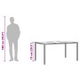 Mesa de jardín superficie de vidrio ratán PE marrón 150x90x75cm en Mesas de jardín | Comprar online en Foru.es