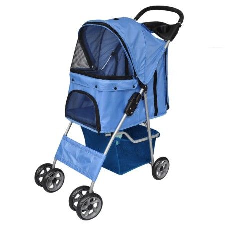Cochecito para perros azul de vidaXL, Cochecitos para mascotas - Ref: Foro24-170056, Precio: 85,60 €, Descuento: %