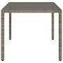 Mesa de jardín superficie de vidrio ratán PE gris 150x90x75 cm en Mesas de jardín | Comprar online en Foru.es