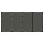 Mesa de jardín superficie de vidrio ratán PE negro 190x90x75 cm en Mesas de jardín | Comprar online en Foru.es