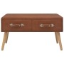 Mesa de centro de cuero sintético marrón 80x40x46 cm de vidaXL, Mesas de centro - Ref: Foro24-247543, Precio: 73,29 €, Descue...