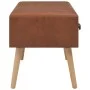 Mesa de centro de cuero sintético marrón 80x40x46 cm de vidaXL, Mesas de centro - Ref: Foro24-247543, Precio: 67,00 €, Descue...