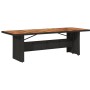 Mesa de jardín superficie madera acacia ratán negro 240x90x75cm en Mesas de jardín | Comprar online en Foru.es