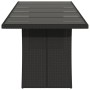 Mesa de jardín superficie de vidrio ratán PE negro 240x90x75 cm en Mesas de jardín | Comprar online en Foru.es