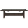 Mesa de jardín superficie de vidrio ratán PE marrón 240x90x75cm en Mesas de jardín | Comprar online en Foru.es