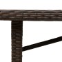 Mesa de jardín superficie de vidrio ratán PE marrón 240x90x75cm en Mesas de jardín | Comprar online en Foru.es