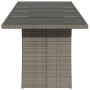 Mesa de jardín superficie de vidrio ratán PE gris 240x90x75 cm en Mesas de jardín | Comprar online en Foru.es