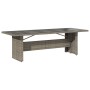 Mesa de jardín superficie de vidrio ratán PE gris 240x90x75 cm en Mesas de jardín | Comprar online en Foru.es