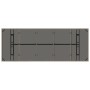 Mesa de jardín superficie de vidrio ratán PE gris 240x90x75 cm en Mesas de jardín | Comprar online en Foru.es