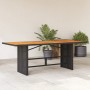 Mesa de jardín superficie madera acacia ratán negro 190x80x75cm en Mesas de jardín | Comprar online en Foru.es