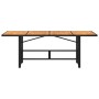 Mesa de jardín superficie madera acacia ratán negro 190x80x75cm en Mesas de jardín | Comprar online en Foru.es