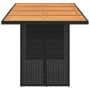 Mesa de jardín superficie madera acacia ratán negro 190x80x75cm en Mesas de jardín | Comprar online en Foru.es