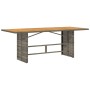 Mesa de jardín superficie madera acacia ratán gris 190x80x75cm en Mesas de jardín | Comprar online en Foru.es