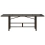 Mesa de jardín superficie vidrio ratán PE marrón 190x80x75 cm en Mesas de jardín | Comprar online en Foru.es
