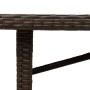Mesa de jardín superficie vidrio ratán PE marrón 190x80x75 cm en Mesas de jardín | Comprar online en Foru.es