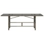 Mesa de jardín superficie de vidrio ratán PE gris 190x80x75 cm en Mesas de jardín | Comprar online en Foru.es