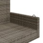 Banco columpio de ratán sintético gris 119x56x48 cm en Bancos de jardín | Comprar online en Foru.es