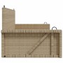 Banco columpio de ratán sintético beige 119x56x48 cm en Bancos de jardín | Comprar online en Foru.es
