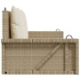 Banco columpio con cojines ratán sintético beige 119x56x48 cm en Bancos de jardín | Comprar online en Foru.es