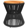 Mesa de centro base de alambre madera acacia negro Ø 45x44 cm en Mesas de jardín | Comprar online en Foru.es