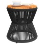 Mesa de centro base de alambre madera acacia negro Ø 45x44 cm en Mesas de jardín | Comprar online en Foru.es