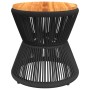 Mesa de centro base de alambre madera acacia negro Ø 45x44 cm en Mesas de jardín | Comprar online en Foru.es