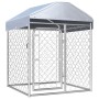 Perrera de exterior con techo 100x100x125 cm de vidaXL, Casetas y cercados para perros - Ref: Foro24-144491, Precio: 185,15 €...