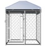 Perrera de exterior con techo 100x100x125 cm de vidaXL, Casetas y cercados para perros - Ref: Foro24-144491, Precio: 185,15 €...