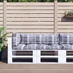 Kissen für Paletten 3 Einheiten grau karierter Stoff von vidaXL, Kissen für Stühle und Sofas - Ref: Foro24-314671, Preis: 61,...