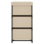 Armario almacenamiento con 6 cajones acero crema 55x29x55 cm de vidaXL, Taquillas y armarios de almacenamiento - Ref: Foro24-...