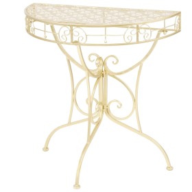 Mesa auxiliar vintage metal semicircular 72x36x74 cm dorado de vidaXL, Mesas auxiliares - Ref: Foro24-245930, Precio: 81,40 €...