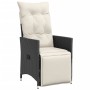 Sillones reclinable jardín cojines 2 uds ratán sintético negro en Sillas de jardín | Comprar online en Foru.es
