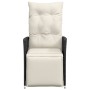 Sillones reclinable jardín cojines 2 uds ratán sintético negro en Sillas de jardín | Comprar online en Foru.es