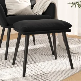 Reposapiés de terciopelo negro 45x29,5x35 cm de vidaXL, Otomanas - Ref: Foro24-341510, Precio: 33,20 €, Descuento: %