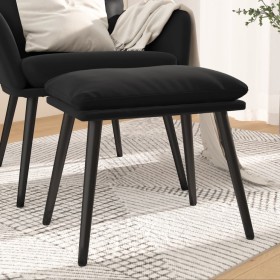Reposapiés de terciopelo negro 45x29,5x35 cm de vidaXL, Otomanas - Ref: Foro24-341510, Precio: 33,93 €, Descuento: %