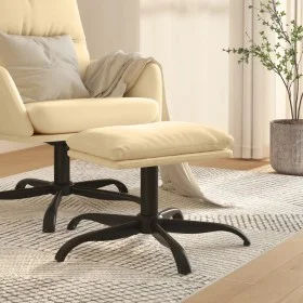 Cream white velvet footrest 60x60x36 cm by vidaXL, Ottomans - Ref: Foro24-341587, Price: 33,15 €, Discount: %