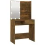 Dressing table with LED smoked oak color 74.5x40x141 cm by vidaXL, Bedroom Dressers - Ref: Foro24-820481, Price: 80,25 €, Dis...