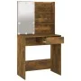 Dressing table with LED smoked oak color 74.5x40x141 cm by vidaXL, Bedroom Dressers - Ref: Foro24-820481, Price: 80,25 €, Dis...